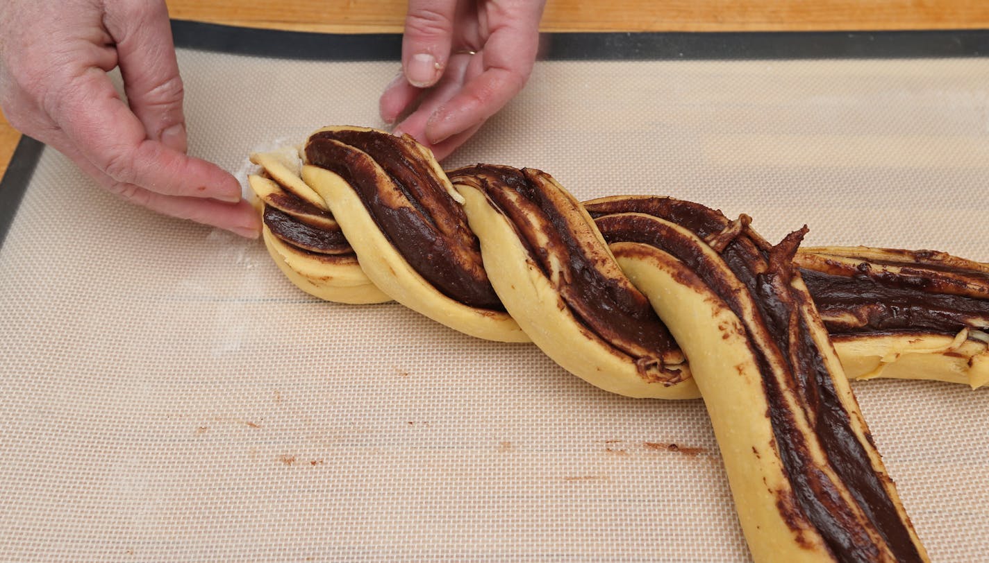 Baking Central makes chocolate babka - a brioche type dough swirled with dark chocolate.] Photographed 3/4/14. Bruce Bisping/Star Tribune bbisping@startribune.com