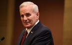 Gov. Mark Dayton spoke during the budget forecast Tuesday. ] ANTHONY SOUFFLE &#x2022; anthony.souffle@startribune.com State financial officials discus
