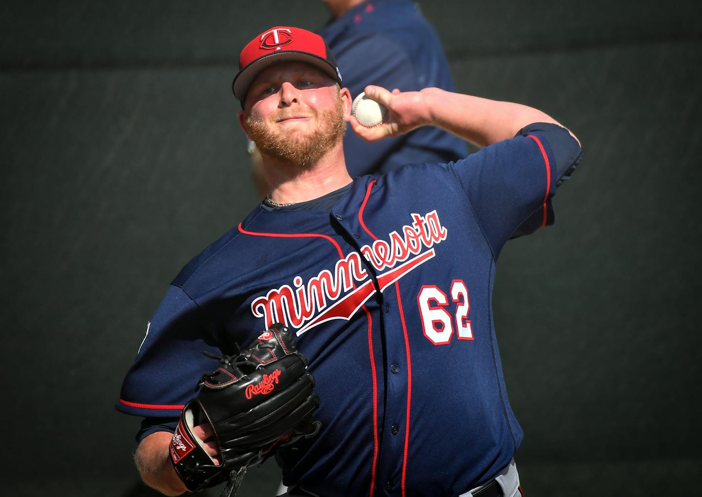 Minnesota Twins relief pitcher Buddy Boshers (62).