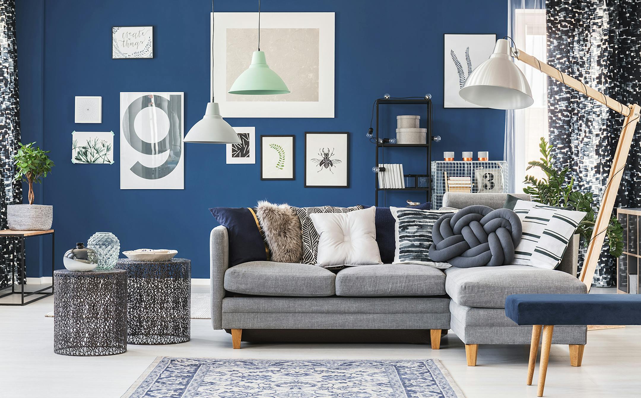 Transform your space seasonally with throw pillows, using faux fur and velvet in winter and lighter linens in summer.