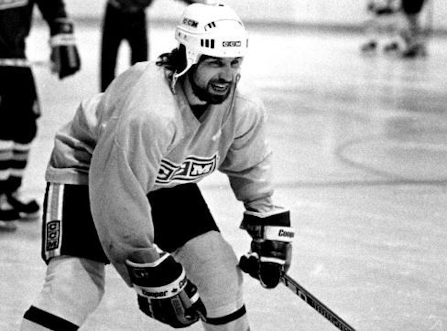 Mark Pavelich at practice in 1987. Credit: Star Tribune file