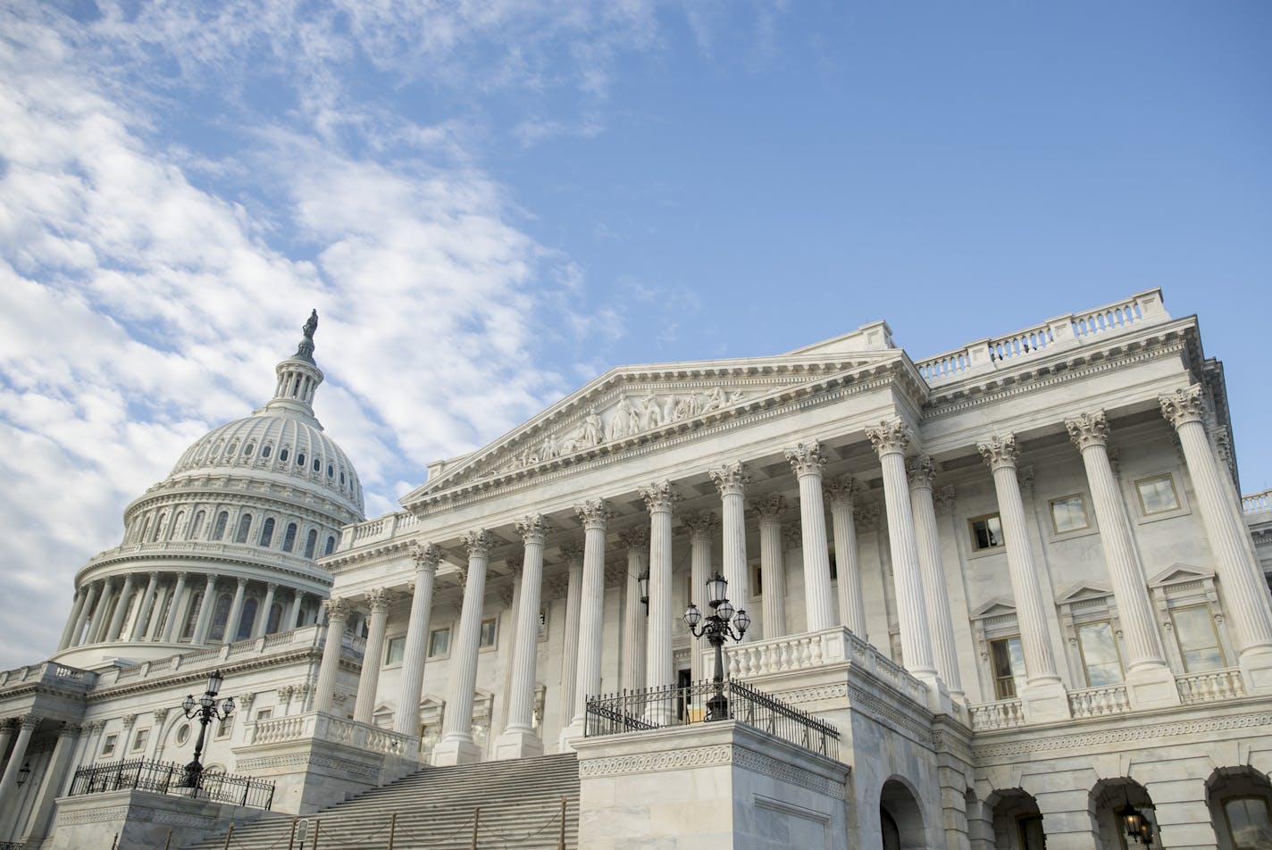 FILE- In this Tuesday, Feb. 5, 2019, file photo the Dome of the US Capitol building is visible on the morning of the State of the Union in Washington. On Thursday, Feb. 7, the Labor Department reports on the number of people who applied for unemployment benefits last week. (AP Photo/Andrew Harnik, File)