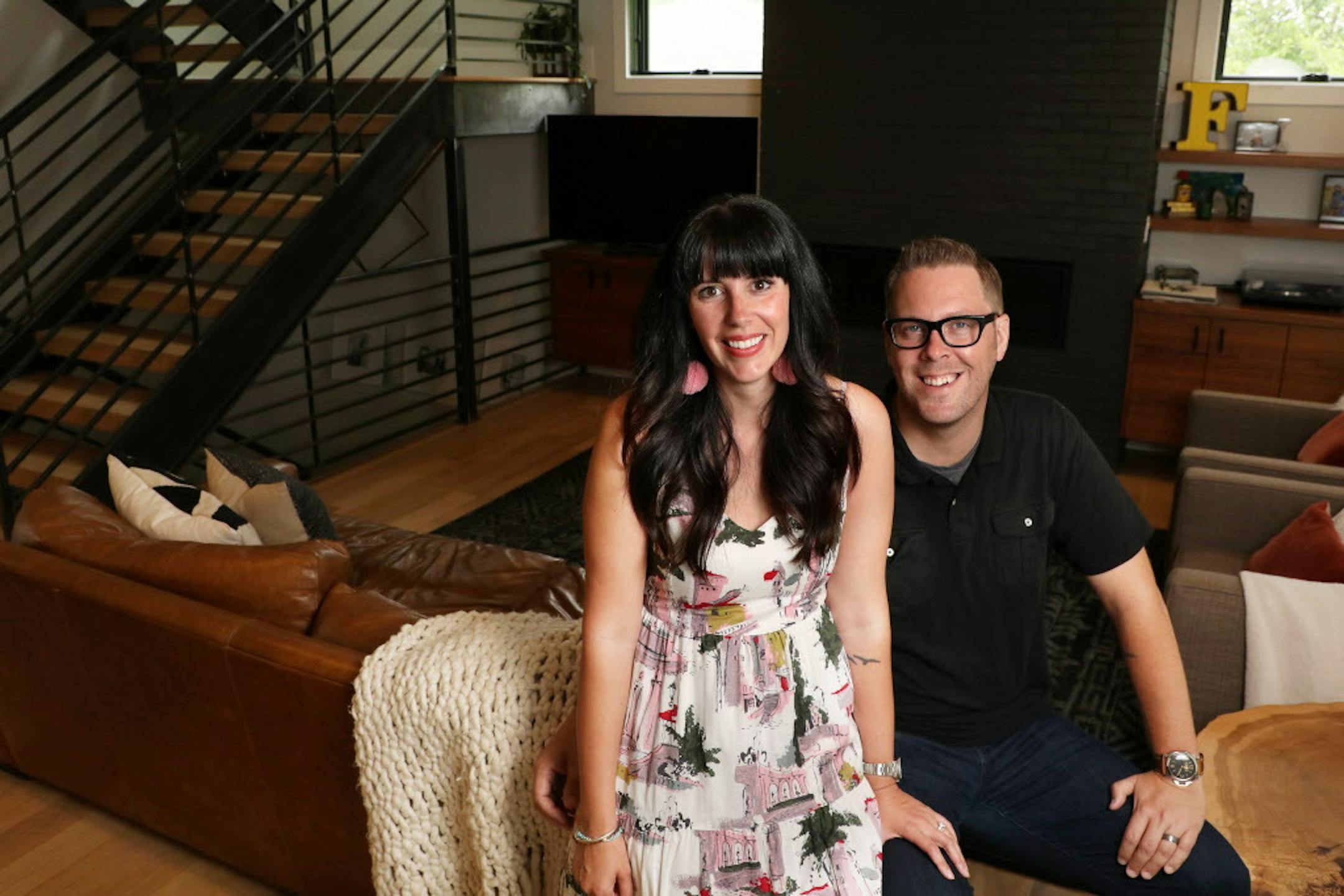 Brad and Heather Fox posed for a portrait at their home. ] ANTHONY SOUFFLE &#xef; anthony.souffle@startribune.com Brad and Heather Fox, who buy, sell and fix up homes a la Chip and Joanna Gaines, and have shot a pilot for a television show on HGTV that airs July 9, posed for a portrait Friday, June 15, 2018 at their home in Edina, Minn.