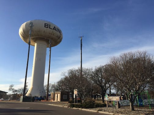 Blaine's Water Tower No. 1 in Aquatore Park, where the problem originated.