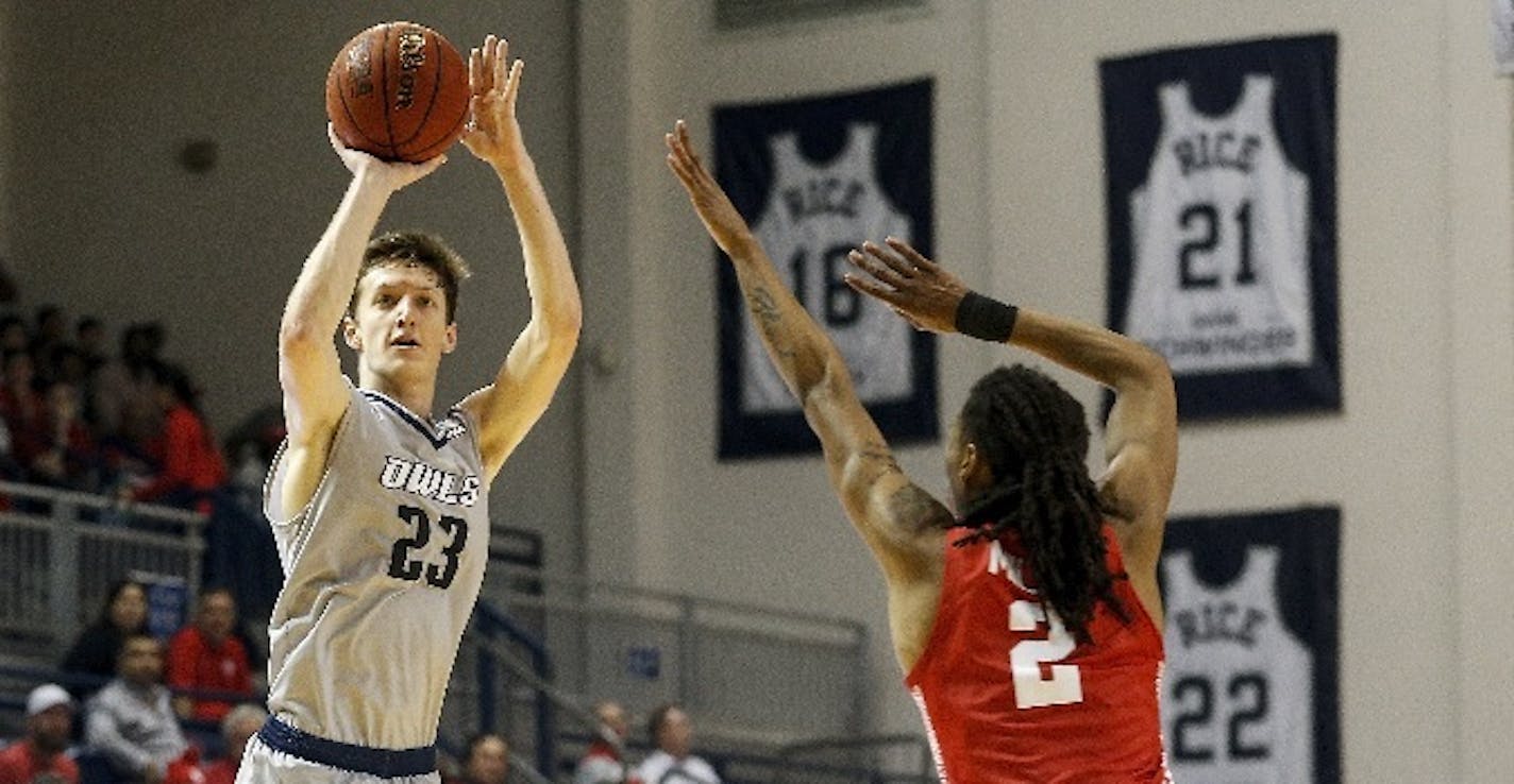 Rice transfer Drew Peterson resembles former Gophers star Amir Coffey's all-around game and size, as a big guard with the ability to shoot from deep, facilitate and attack in pick-and-rolls.