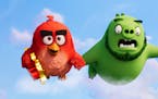 This image provided by Sony Pictures shows Red (Jason Sudeikis), left, and Leonard (Bill Hader) in Columbia Pictures and Rovio Animations' Angry Birds