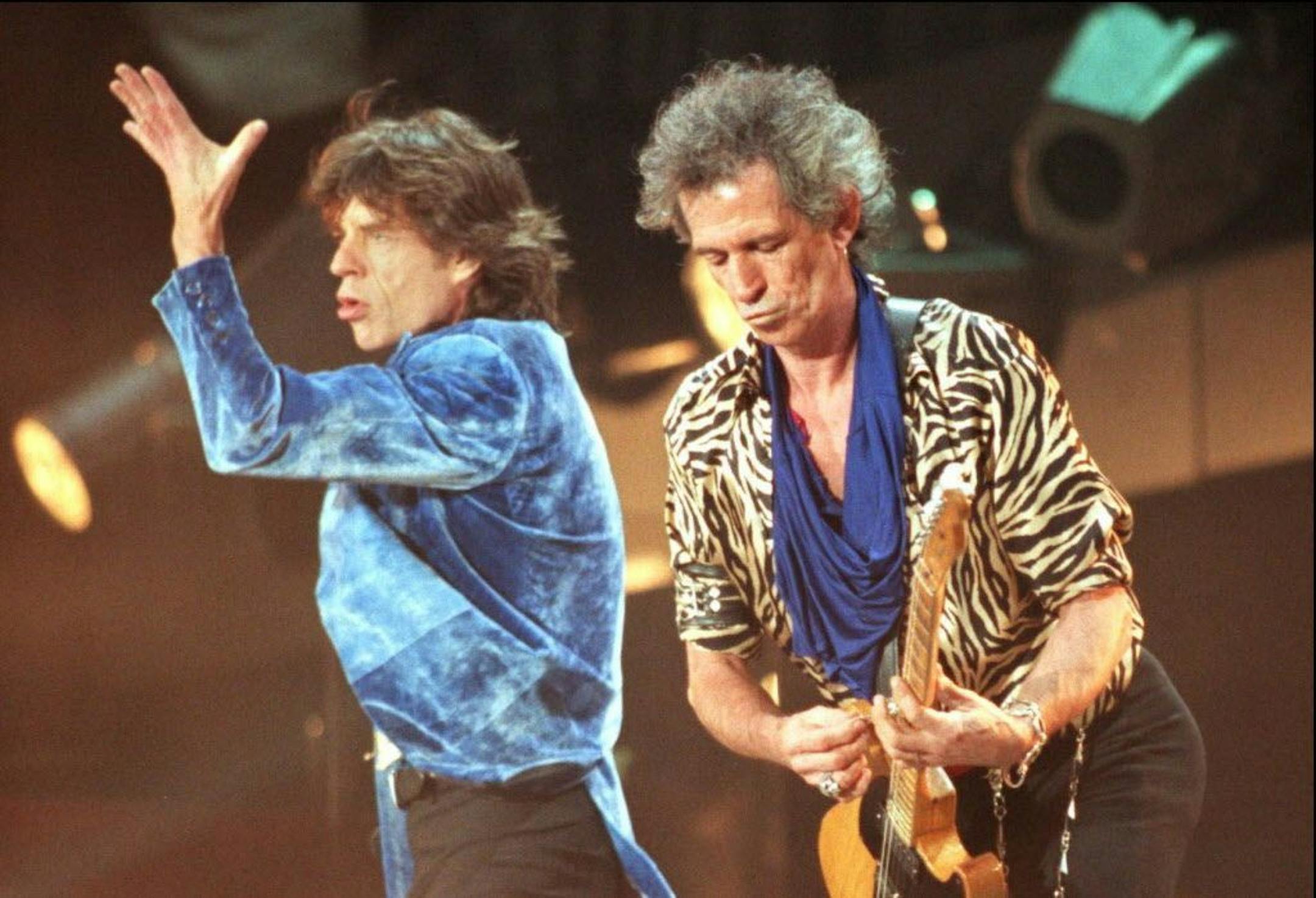 Mick Jagger and Keith Richards at the Metrodome in 1997, the last time the band played a stadium show in the Twin Cities.