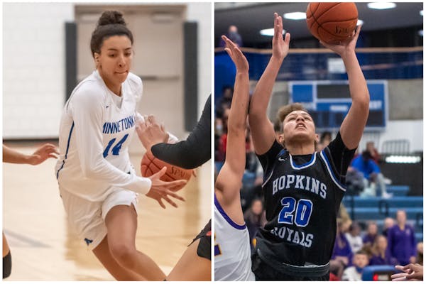Injuries to Minnetonka’s Tori McKinney (left) and Hopkins’ Taylor Woodson have revealed much about the depth of those Metro Top 10 teams’ roster