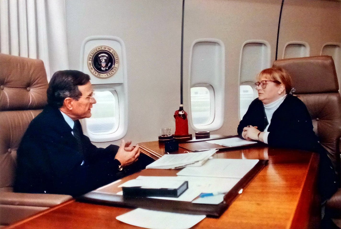 Judy Keen interviewed President George H.W. Bush on Air Force One in 1992, days before his re-election loss to Bill Clinton. Keen, then a USA Today reporter, is now a Star Tribune staff writer.