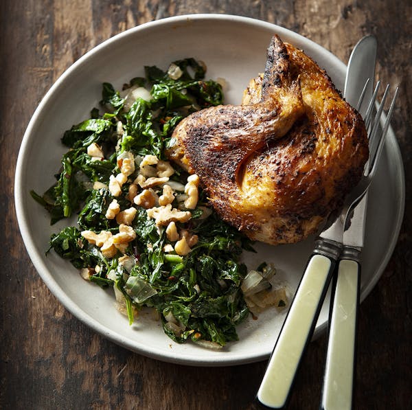 Braised Spinach With Persian Spices. Photo by Mette Nielsen * Special to the Star Tribune