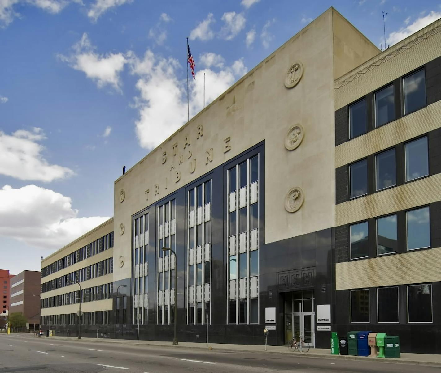 The Star Tribune building on Portland Avenue made way for a park.