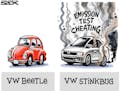 Sack cartoon: VW emission scandal