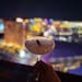 A cocktail on the 66th floor terrace of Alle Lounge at Resorts World Las Vegas.