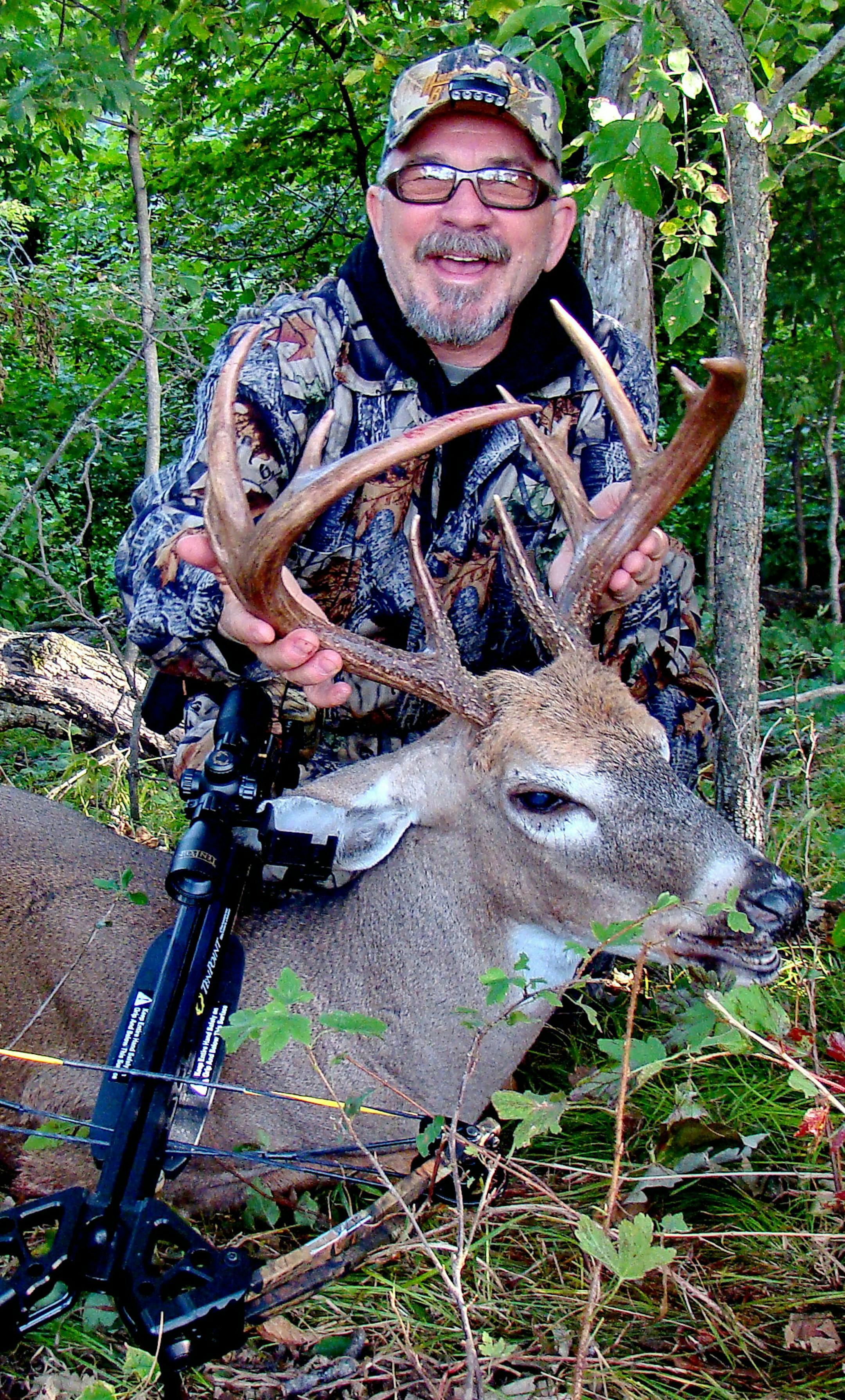 Daniel James Hendricks of Glenwood with a buck he shot.