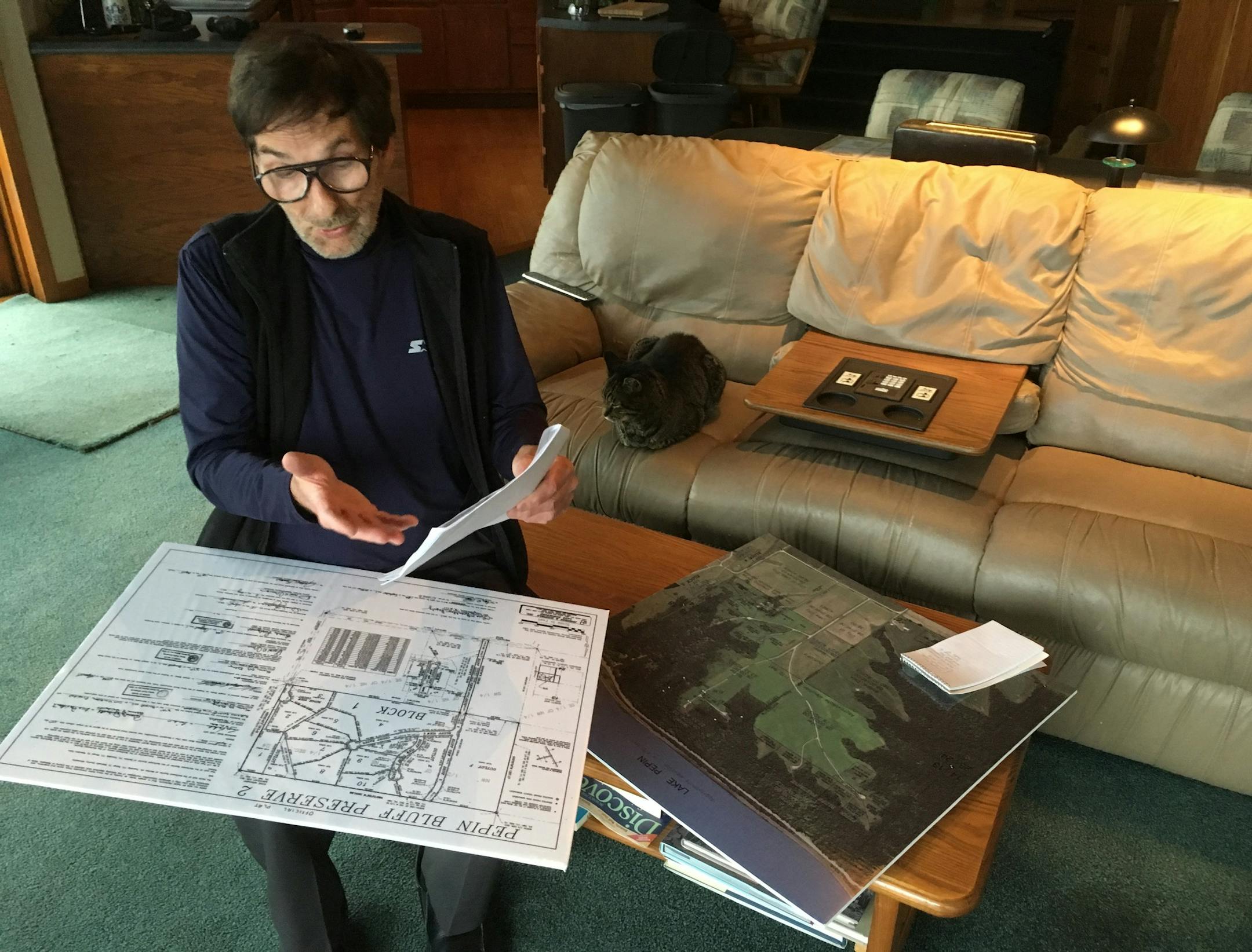 Joe Slater reviews land and road records that he says demonstrate that Wabasha County should be maintaining the roads in his Lake Pepin blufftop neighborhood.