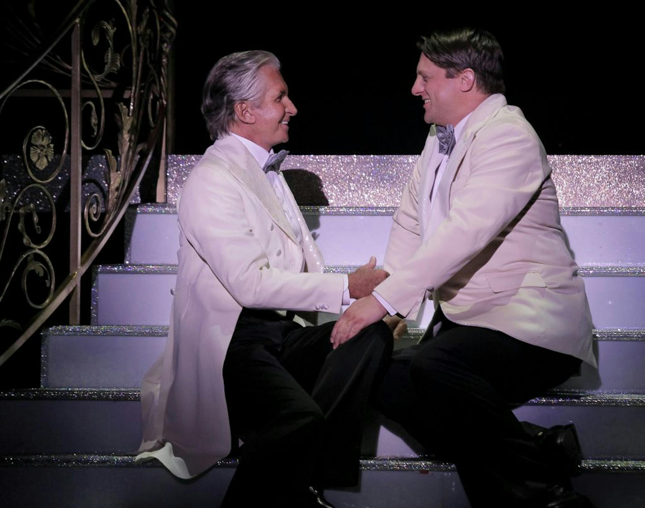 George Hamilton and Christopher Sieber (who grew up in Forest Lake) in "La Cage Aux Folles."