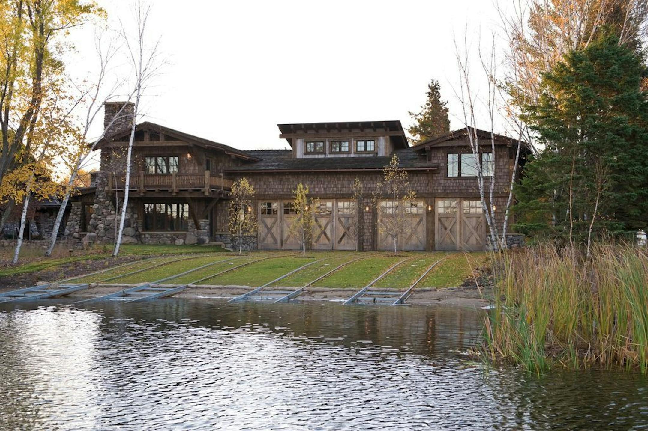 The home has a 5,700-square-foot boathouse.