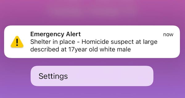 This alert went to many more cellphones than the sender intended.