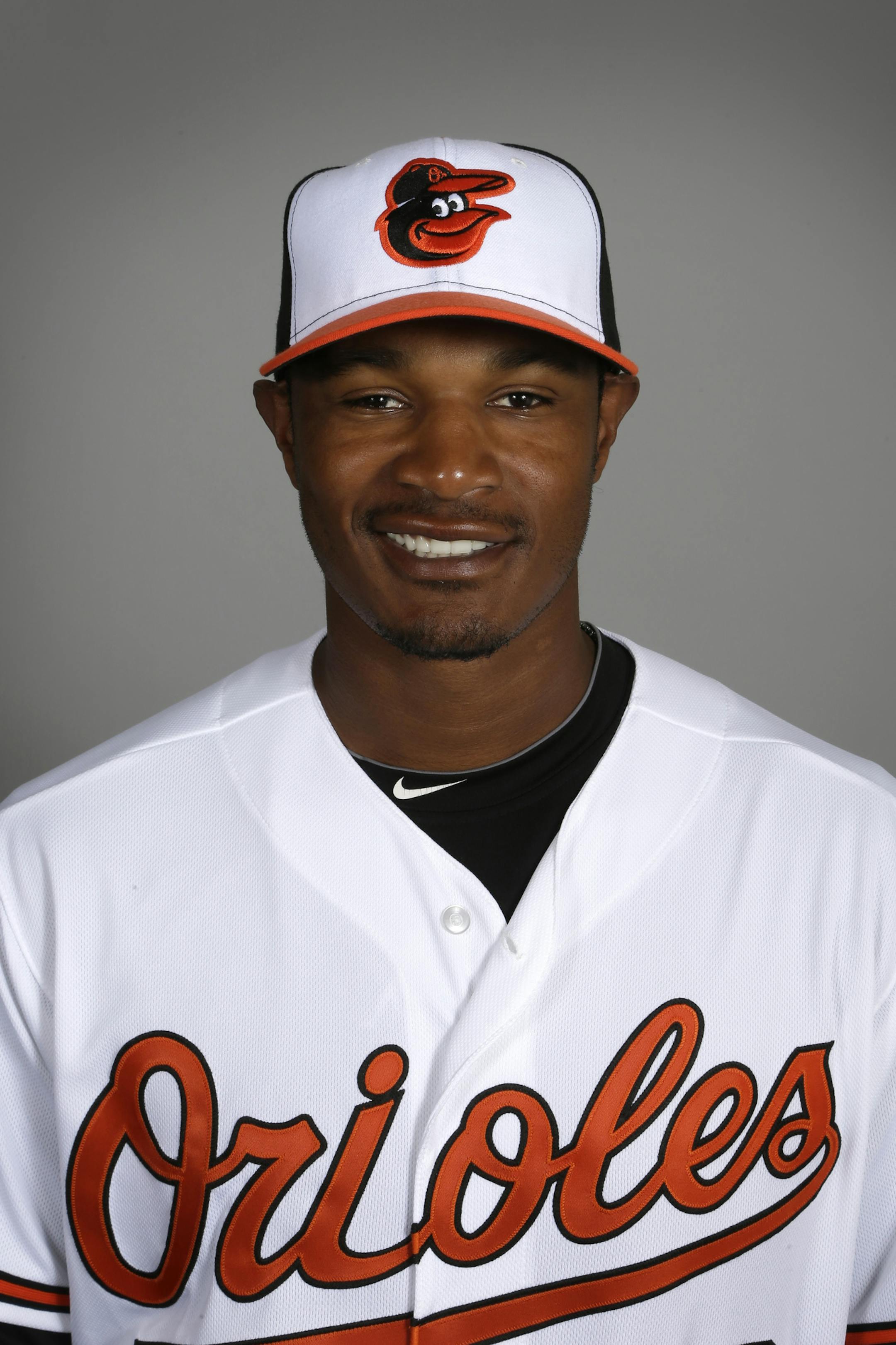 This is a 2013 photo of center fielder Adam Jones of the Baltimore Orioles baseball team. This image reflects the Orioles active roster as of Friday, Feb. 22, 2013, when this image was taken. (AP Photo/Charlie Neibergall) ORG XMIT: FLCN1
