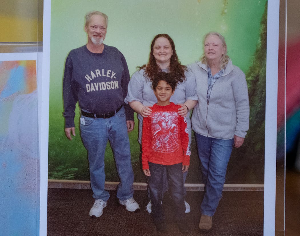 Stephanie Clark's parents, Christopher and Kathy Clark, and her son, Brandon, 9, visited her at the Minnesota correctional facility in Shakopee.