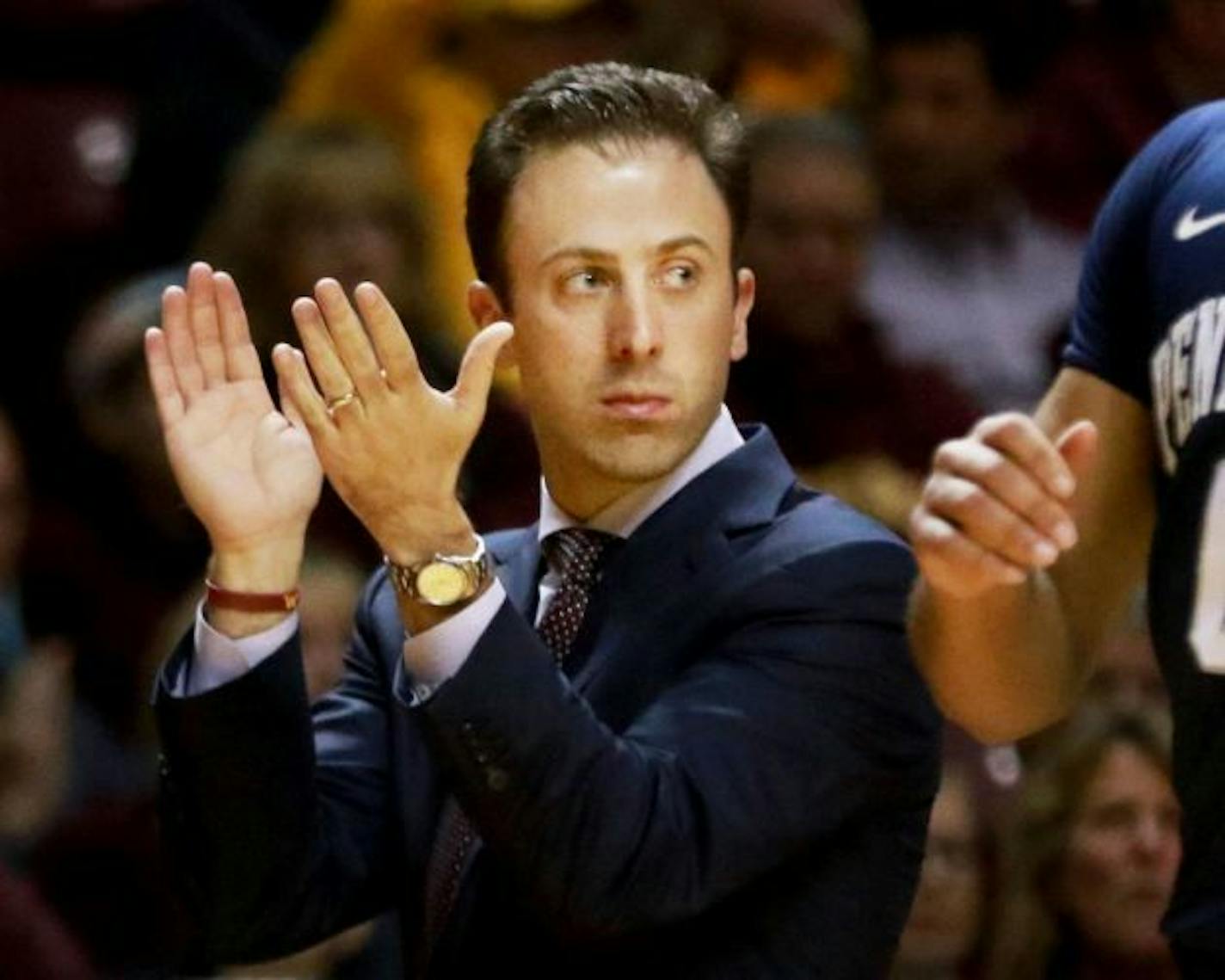 University of Minnesota head coach Richard Pitino had a lot to like during the second half of the Gopher's 81-71 win over Penn State Saturday, Feb. 25, 2017, at Williams Arena in Minneapolis, MN.]