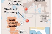 Map of Orlando's theme parks