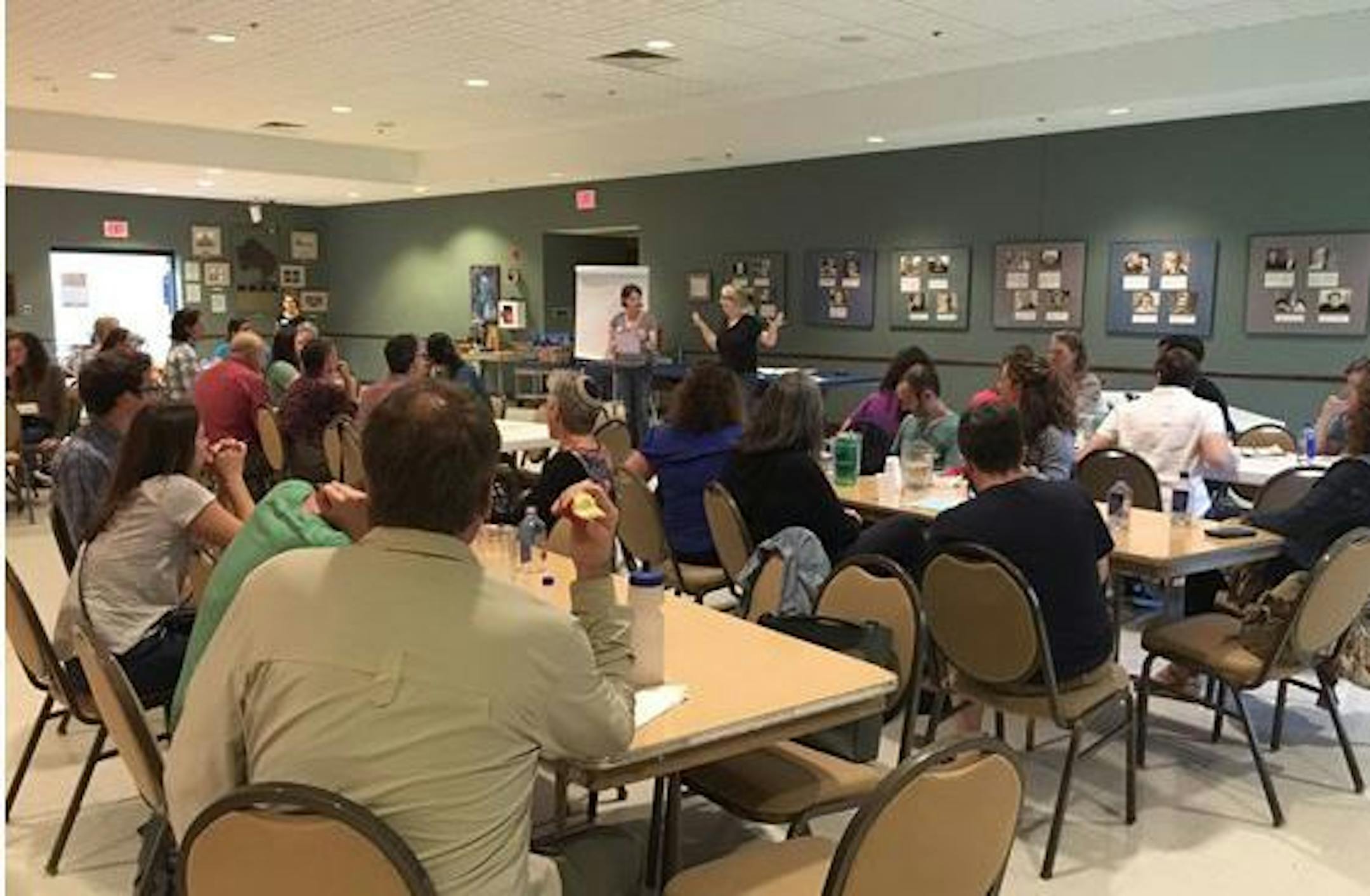 Volunteers with Jewish Community Action trained at Beth Jacob Congregation in Mendota Heights in early November. Volunteers used a new social justice tool called "deep canvassing" where they knock on doors and start personal conversations about racism in hopes of improving equity in Minnesota.
source: Jewish Community Action