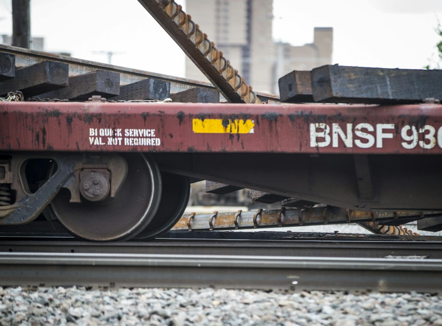 The scene of a fatal incident involving a train at BNSF Railway on Harrison St. in Minneapolis, Minn. on Monday, May 25, 2015.