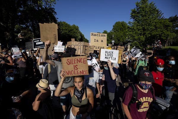 Protest continued at the Minnesota Governor's Residence in St. Paul. ] CARLOS GONZALEZ • cgonzalez@startribune.com – Minneapolis, MN – June 1, 2