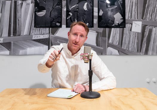 Minneapolis-based artist Eric William Carroll has taken to Instagram to broadcast his show “Studio Time” live during quarantine. “Everything these days is so manicured and so properly curated. I wanted to have something messy — an hourlong show where if you edited it, you might have a minute or two of useful content.”