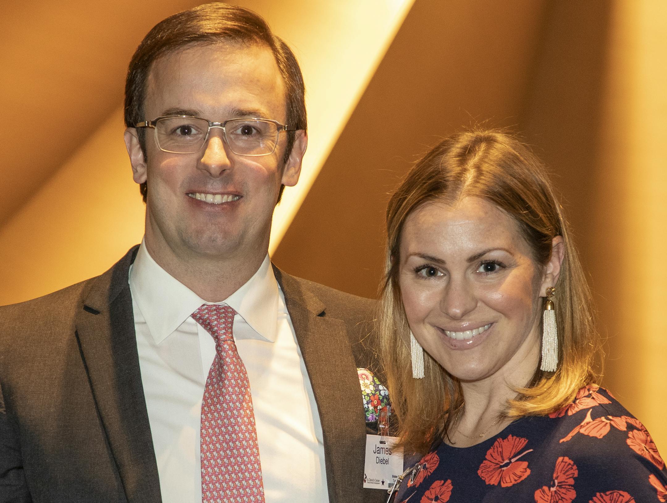 James & Devon Diebel at the St. David's Make them Shine gala. ] Special to Star Tribune, photo by Matt Blewett, Matte B Photography, matt@mattebphoto.com, St. David's Center Make Them Shine Gala, University of Minnesota McNamara Alumni Center, Minneapolis, Minnesota, Rena Sarigianopoulos, Frank Vascellaro, 1008218734 FACE031719