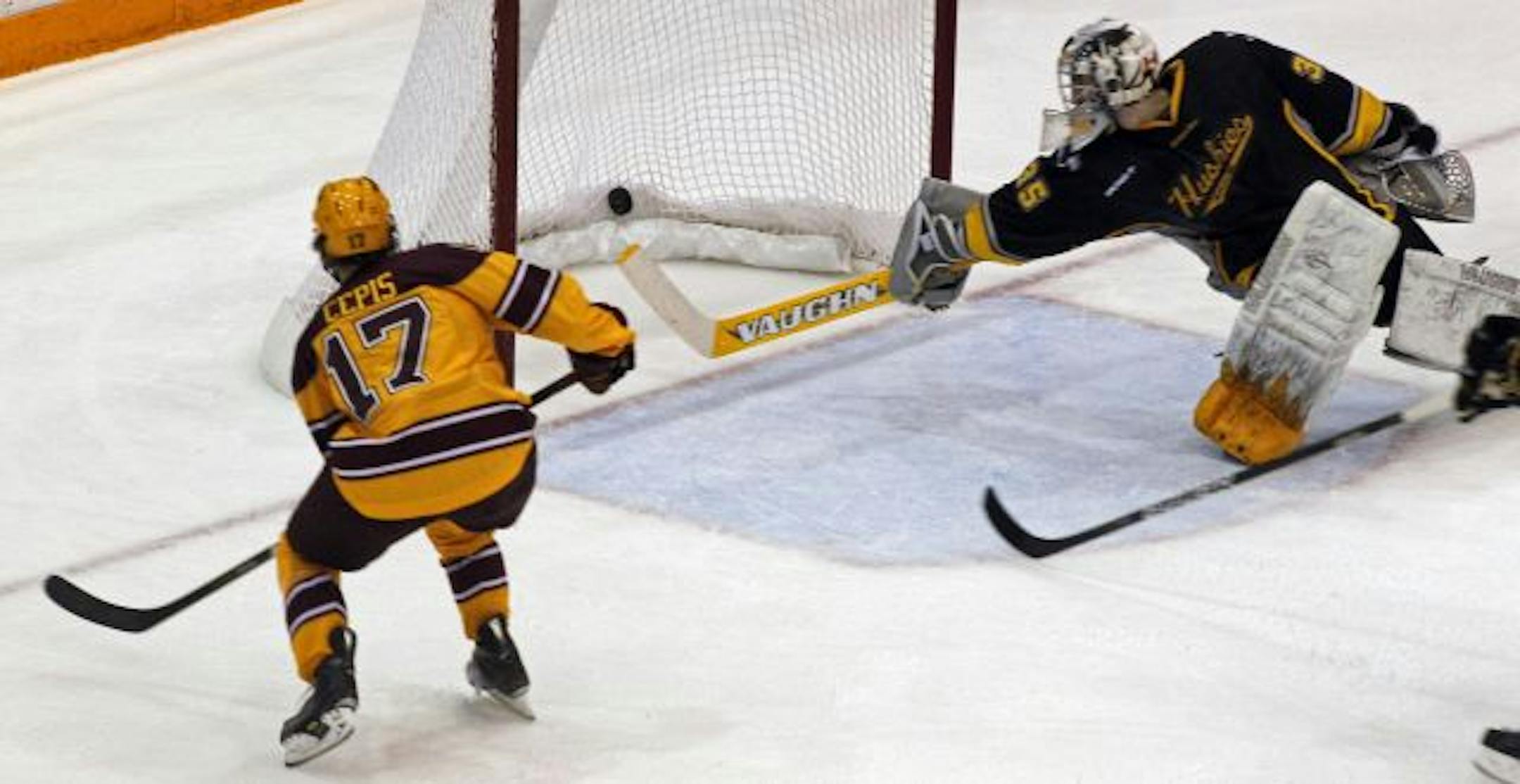 Gophers senior Jacob Cepis (17)