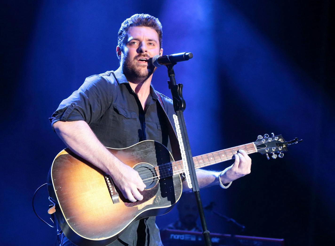 Singer-songwriter Chris Young performs on Day 1 of the 2015 Big Barrel Country Music Festival at The Woodlands on Friday, June 26, 2015, in Dover, Del. (Photo by Owen Sweeney/Invision/AP) ORG XMIT: INVW