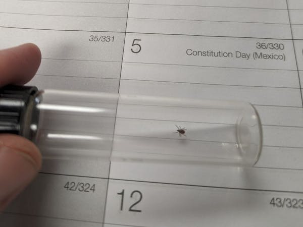 The Metropolitan Mosquito Control District reported finding its first deer tick of the season Monday in a field near Rosemount in Dakota County.