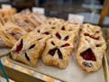Pastries are made on site and fresh daily, with a rotating selection of sweet and savory flavors.