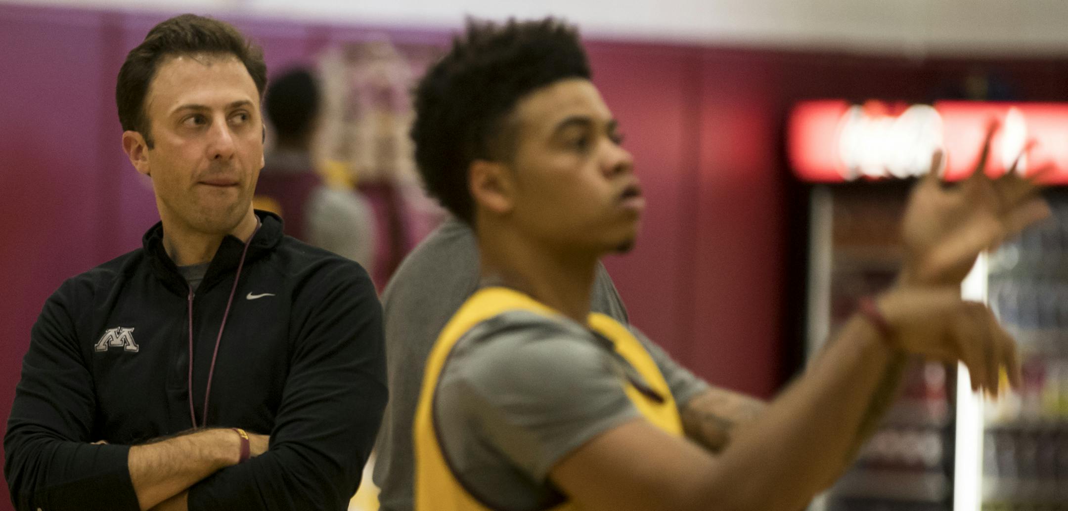 Junior Nate Mason is one of the basketball players Richard Pitino will look to in leading the Gophers this season.