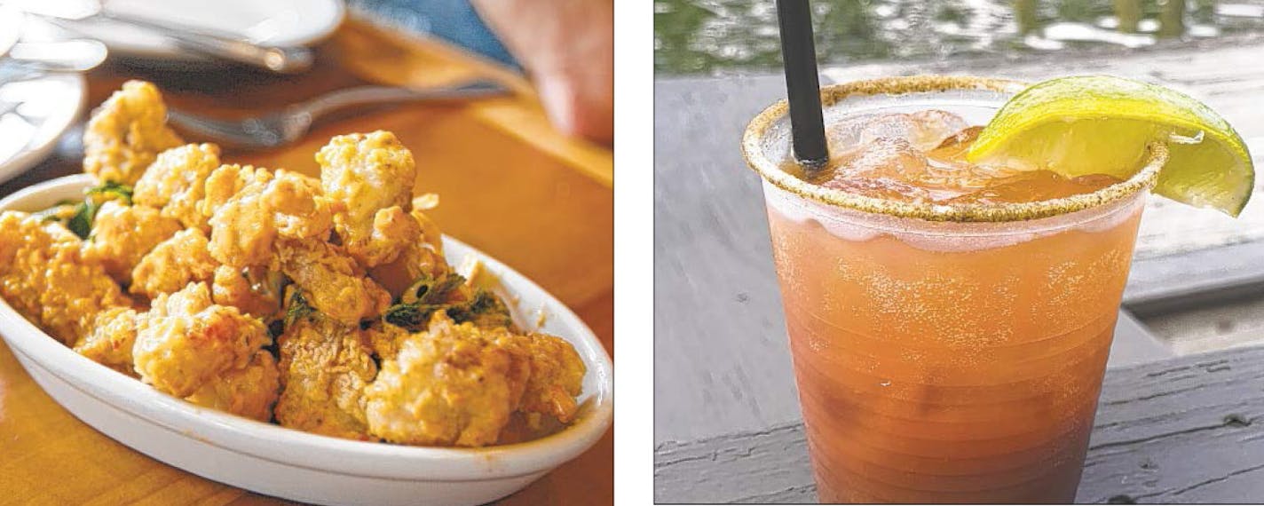 Alligator and Hot sauce: Deep-Fried Alligator Bites and Michelada