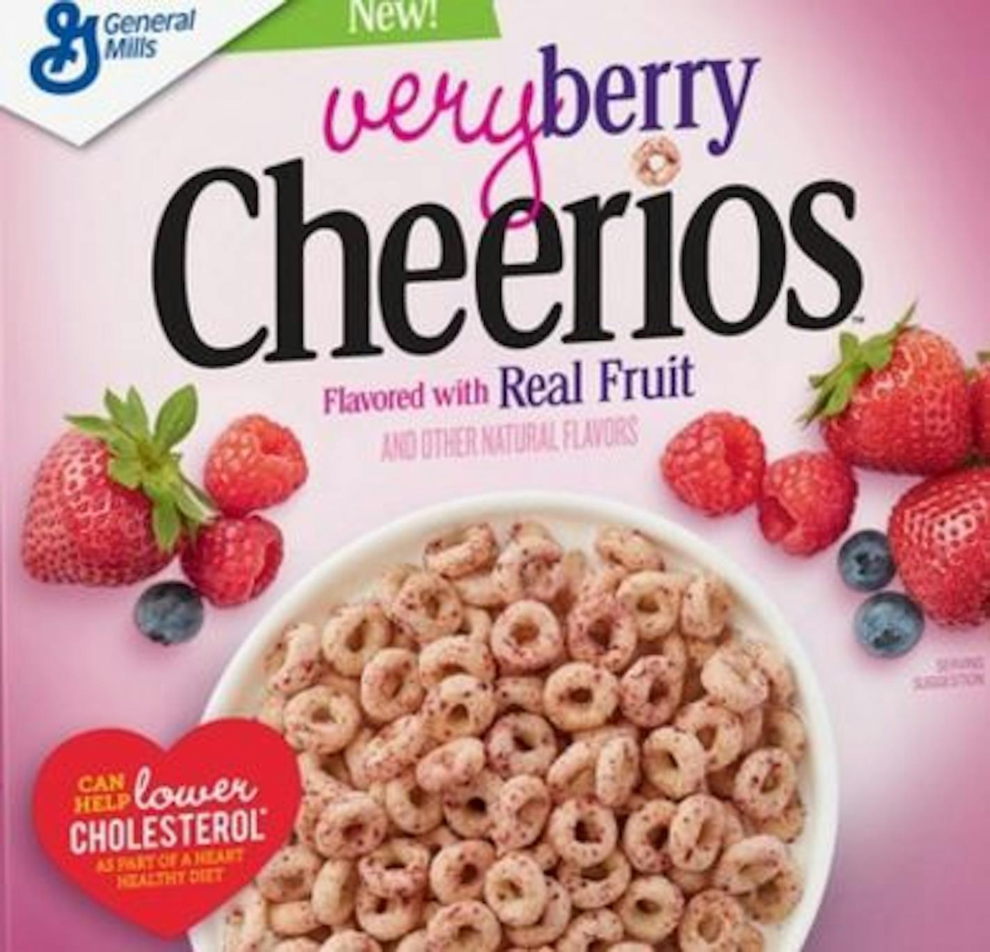 The newest flavor of Cheerios incorporates bits of blueberry, strawberry and raspberry.