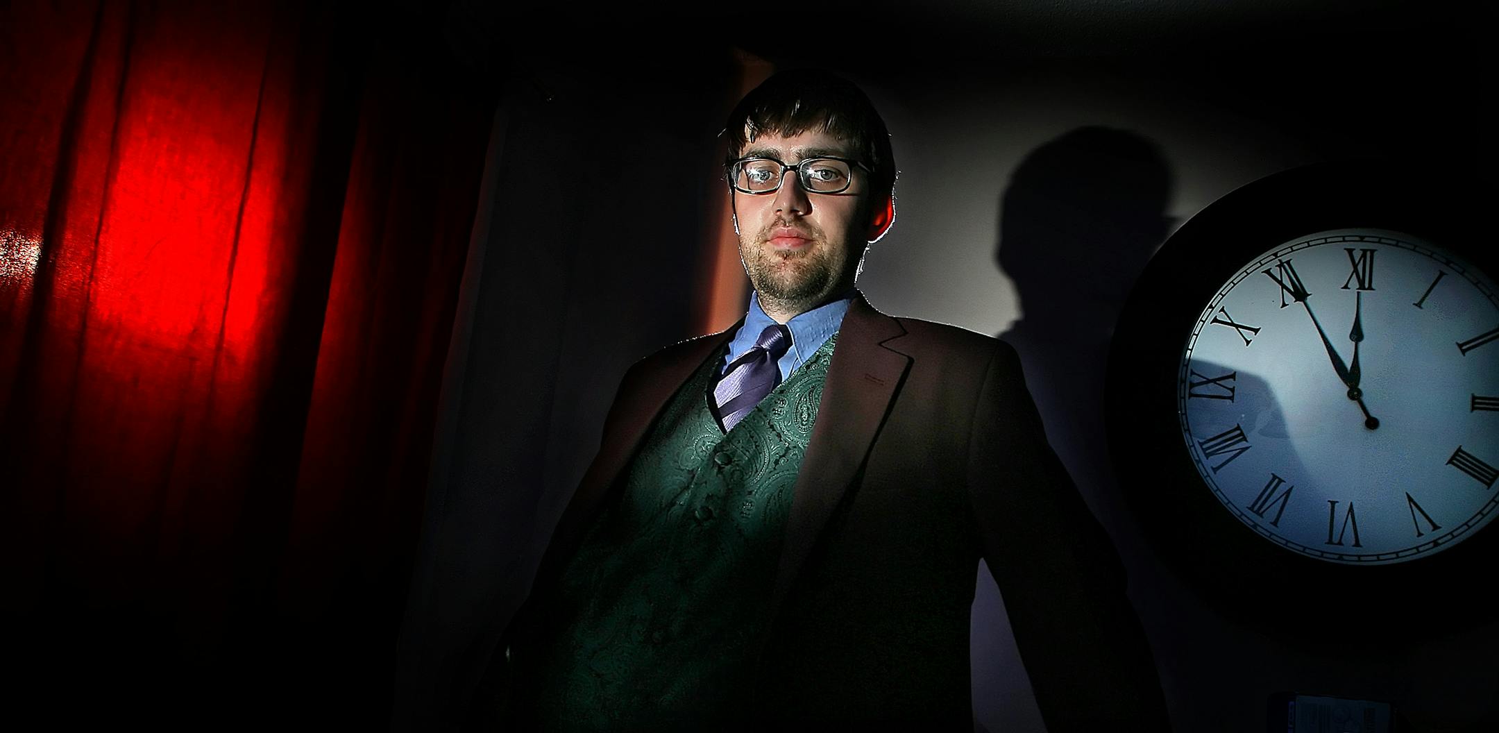 Dan Miller, Bloomington, planned to attend the nationwide premier of "The Dark Knight," the new Batman movie, wearing his purple Joker outfit.