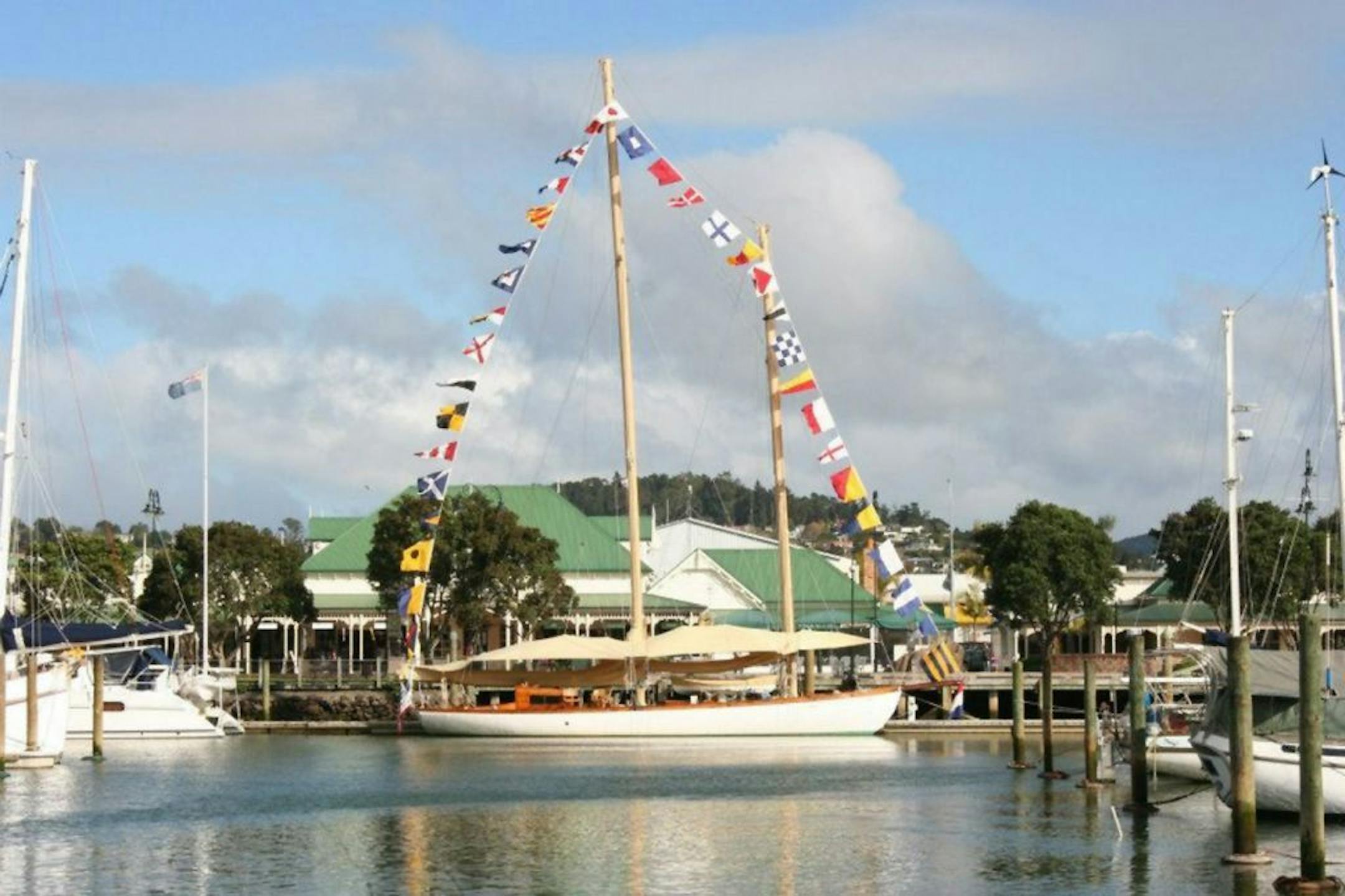 In this undated photo provided by Maritime New Zealand the yacht Nina, center, is tied at dock at a unidentified location.