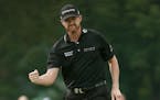 Jimmy Walker reacted to sinking a birdie putt on the 11th hole during the final round of the PGA Championship at Baltusrol Golf Club in Springfield, N
