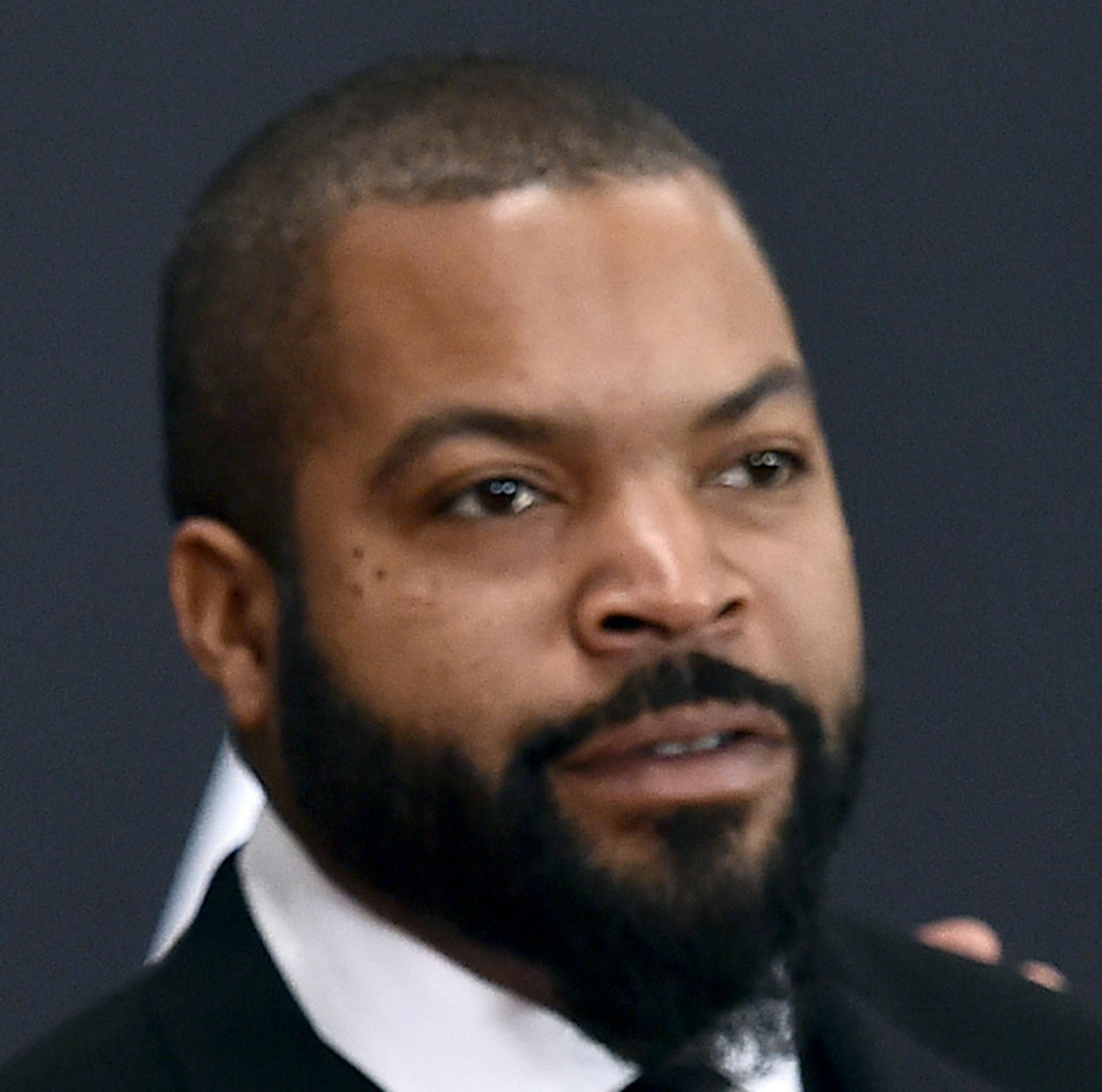 O'Shea Jackson Jr., left, and Ice Cube arrive at the Governors Awards at the Dolby Ballroom on Saturday, Nov. 14, 2015, in Los Angeles. (Photo by Jordan Strauss/Invision/AP)