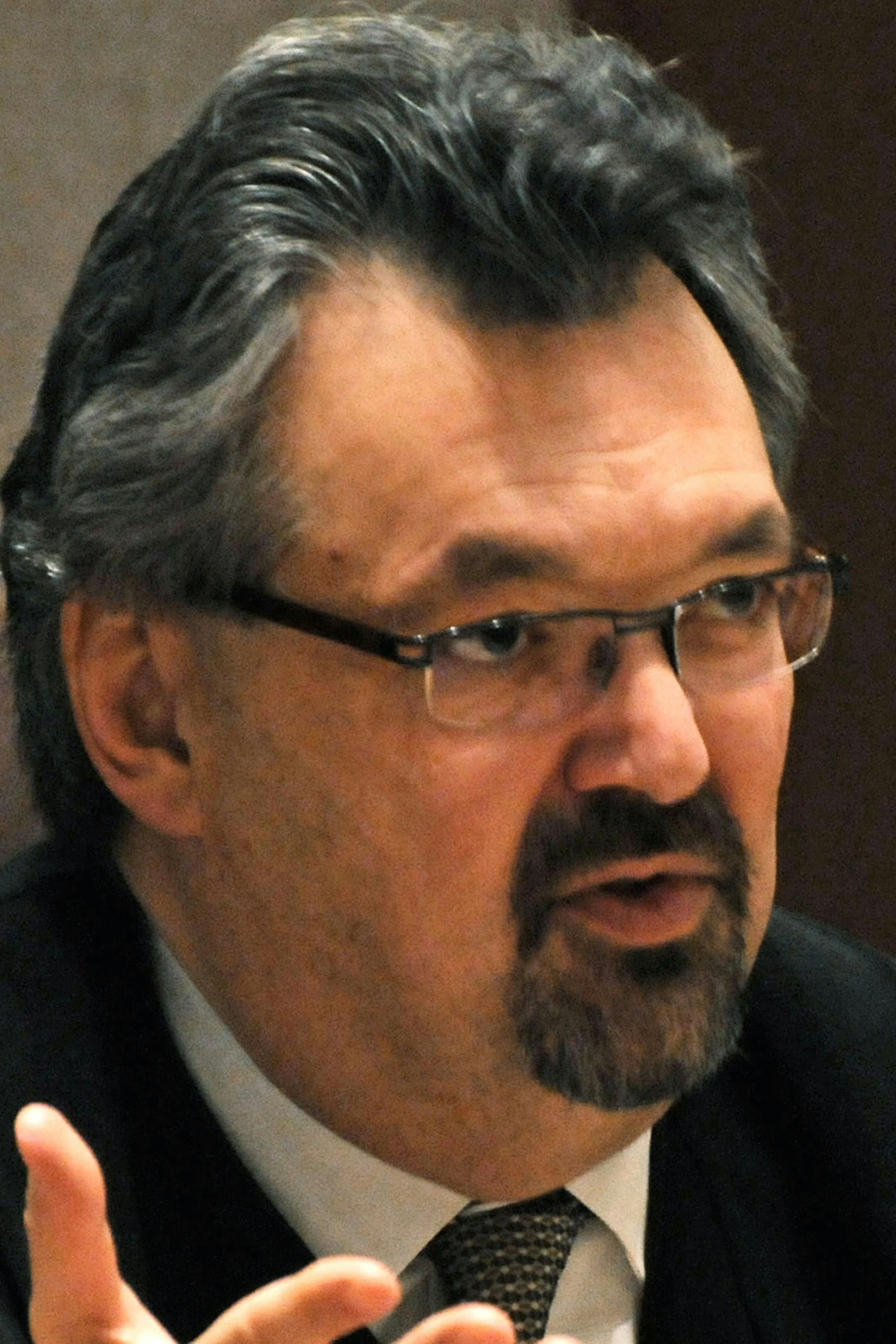 FILE - In this March 15, 2010 file photo, Justice Eric Magnuson speaks at the Minnesota Judicial Center in St Paul, Minn. The former Minnesota Supreme Court Chief was appointed Thursday, July 23, 2015 as a special master in a federal court case determining potential changes to the state's sex offender treatment program. (Richard Sennott/The Star Tribune via AP, File, Pool)