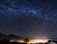 Stars and the Milky Way in the night sky over the Elqui Valley.
