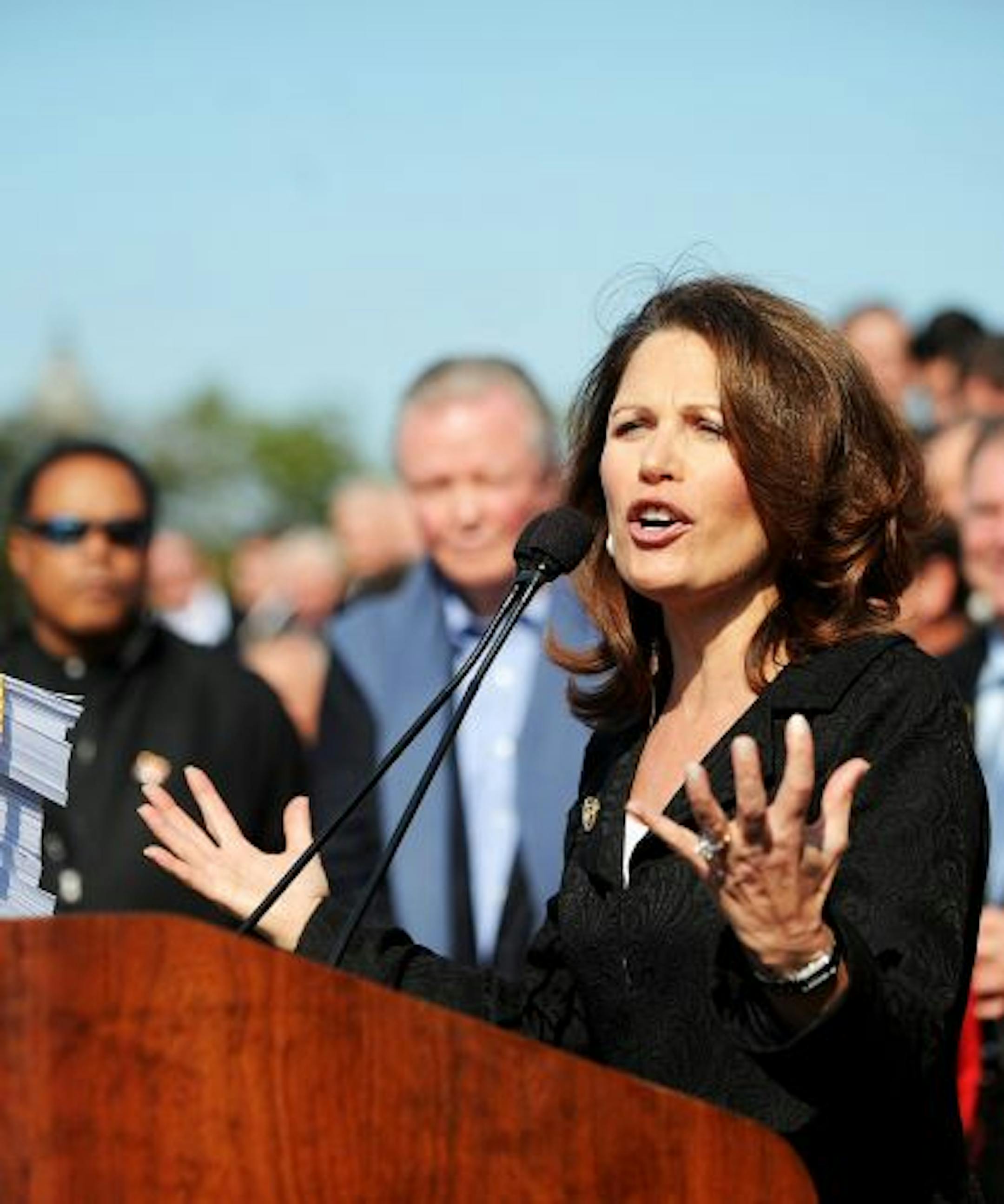 Michele Bachmann((R-MN)) leads Health Care Protest rally in front of the U.S. Capitol to protest healthcare reform in Washington on November 5, 2009 . Photo by Olivier Douliery /ABACAUSA.COM