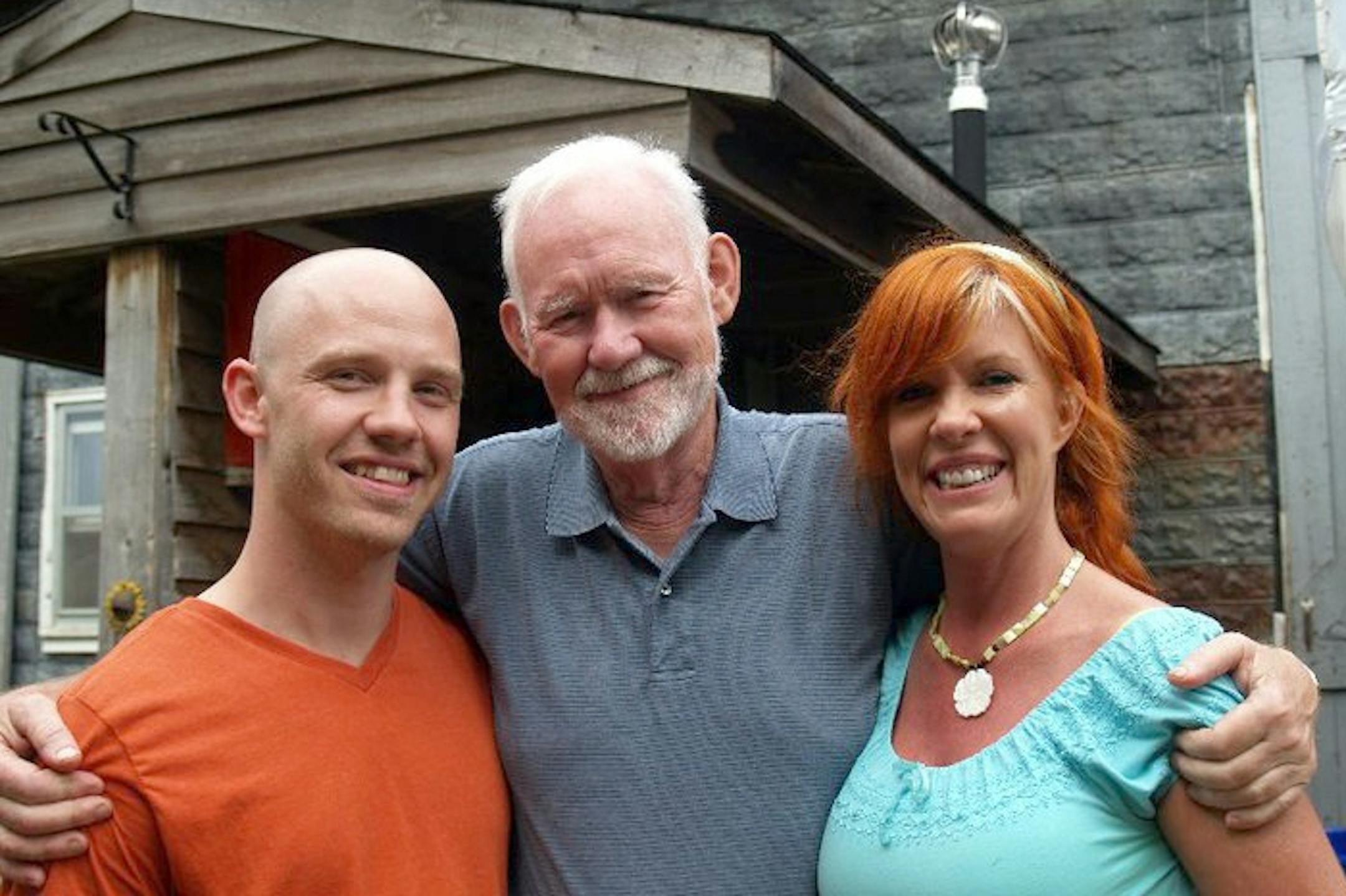 Photo for JOHNSON1206, an obit. Ron Johnson, center, with son Chad Johnson and daughter Laurie Milani