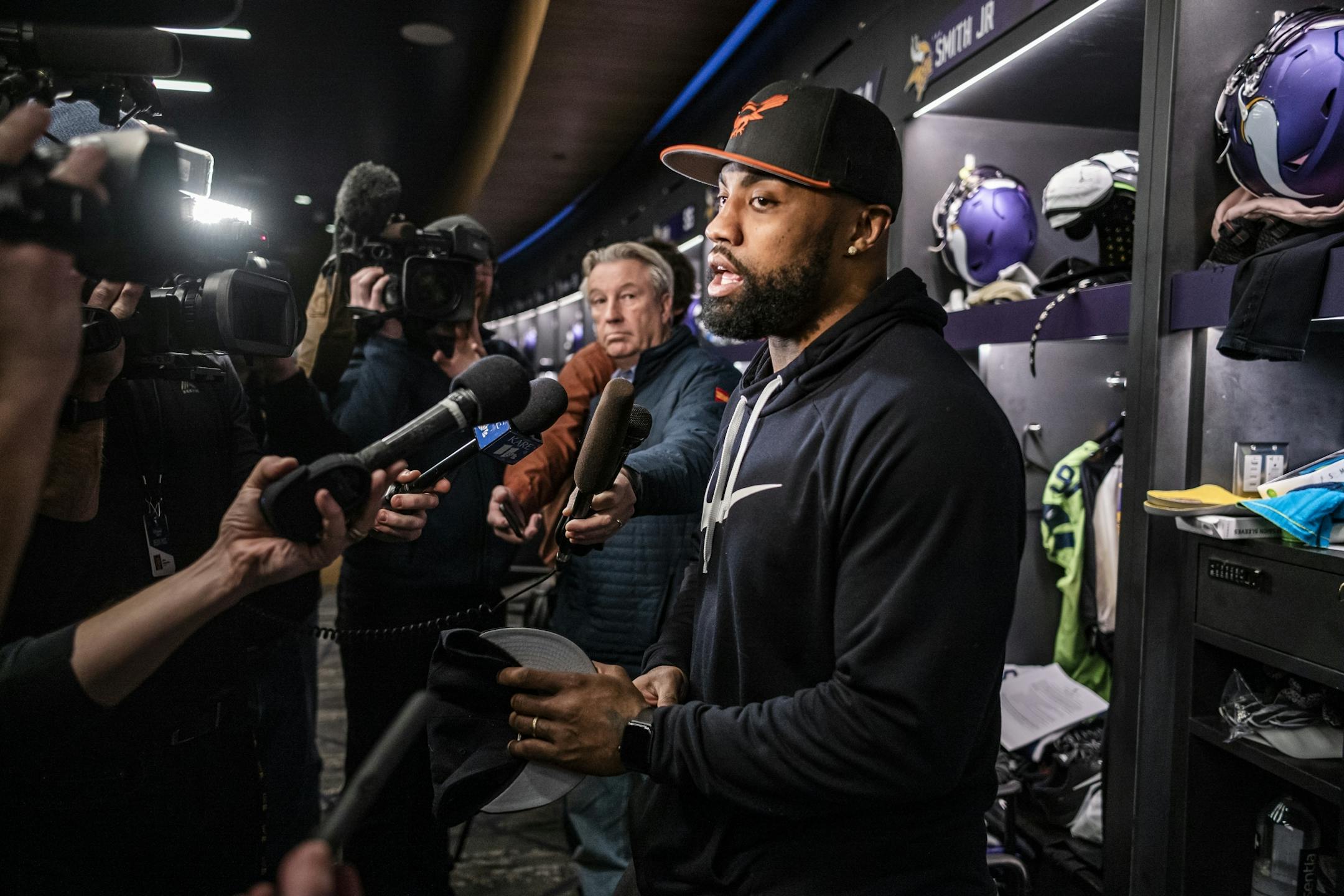 Minnesota Vikings' Everson Griffen addressed end of the season questions.