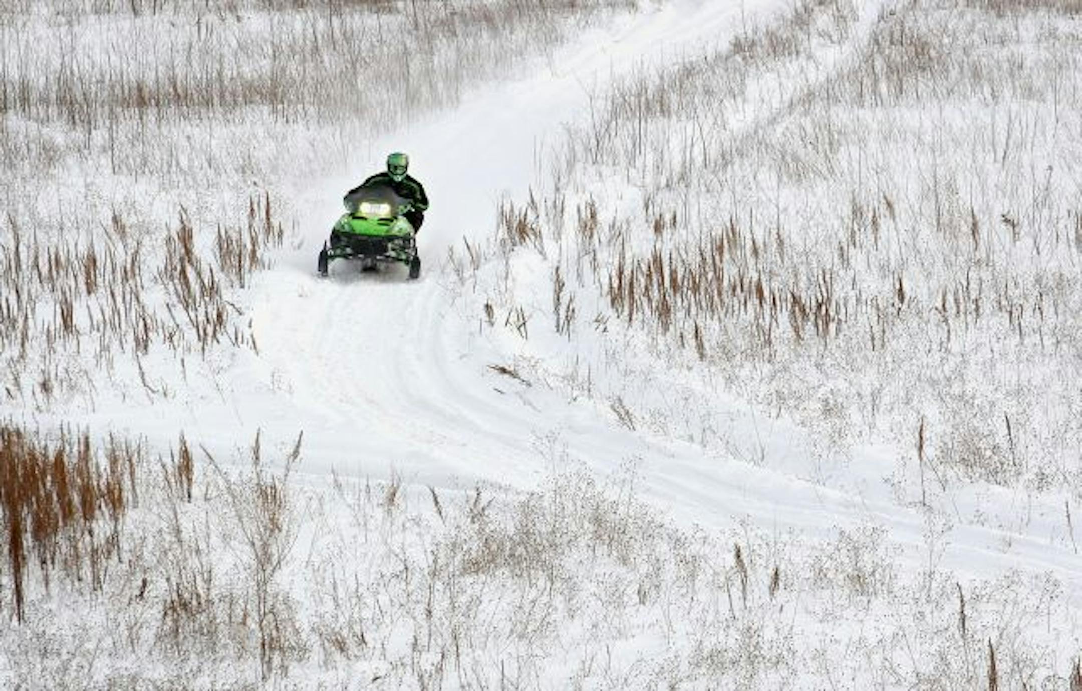 Snowmobiling near Thief River Falls, Minn.